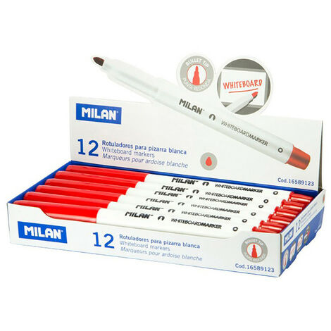 Feutres Rouges Tableau Blanc Milan Marqueur Rouge Effaçable à Sec - Milán (1/2)