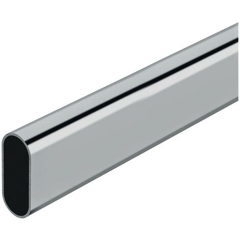 Barre Penderie Ovale Chromée 200cm Robuste, Design Ovale Chromé Et Grande Longueur - Cintacor - Stor Planet (1/4)