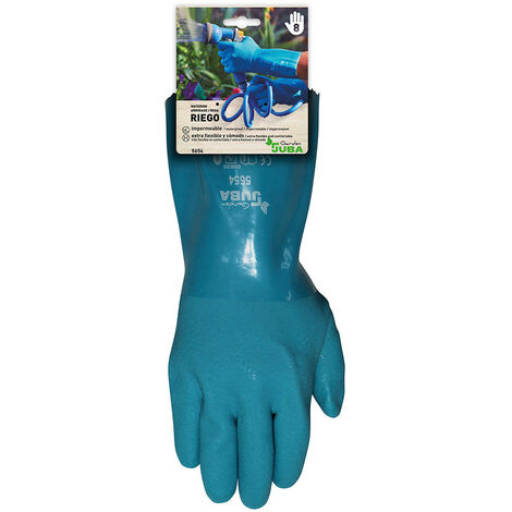 Gants de travail JUBA Polyester Nylon Nitrile Chaud Bleu