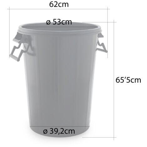 Poubelle Couleur Noire 100 Litres Sans Couvercle Sp Berner