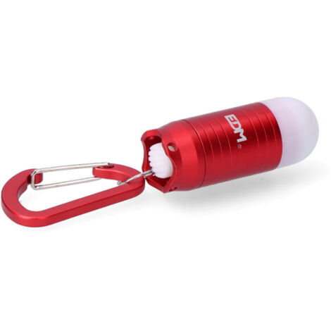5 Lampe De Poche Porte-clés Avec Mousqueton 1 Led. 3xlr44 (piles Incluses) Couleurs Assorties. Edm (1/5)