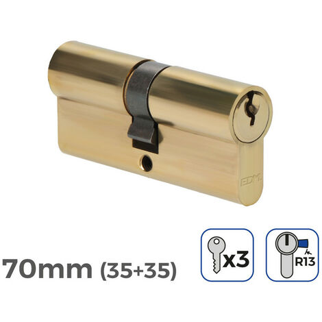 Cylindre De Porte 70mm (35+35MM) Court Cam R13 5 Clés De Sécurité Inclus Edm