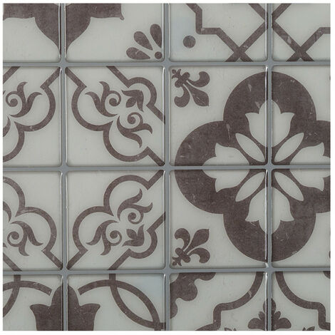 Modèle De Tuile Décorative Autocollant Couleur Gris