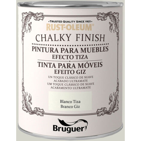 Rust-Oleum Chalky Finish Craie pour Meubles Blanc 0,750 L BRUGUER