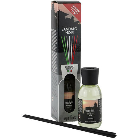 Diffuseur De Parfum Mikado Bois De Sandal Noir 125ml. Magic Lights (1/2)