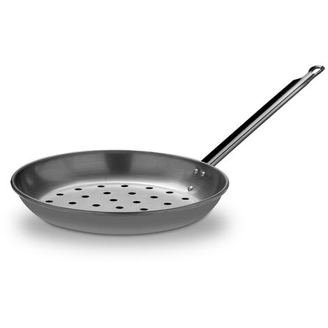 Rôtissoire à châtaignes 26 cm – Acier laminé à froid – Trous pour feu – Parfaite pour grillades et feux de camp – Vaello Campos (1/3)