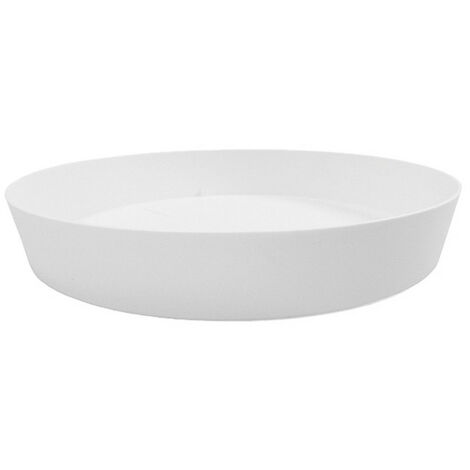 Soucoupe d'injection pour pot Ø14cm – Couleur blanche – Polypropylène résistant UV – Protection contre l'humidité – Usage extérieur – Plastiken (1/3)
