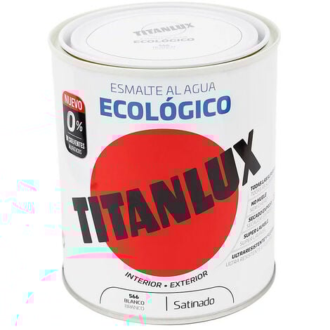 Émail À L'eau Écologique Satiné Blanc 750ml Titanlux 01t056634