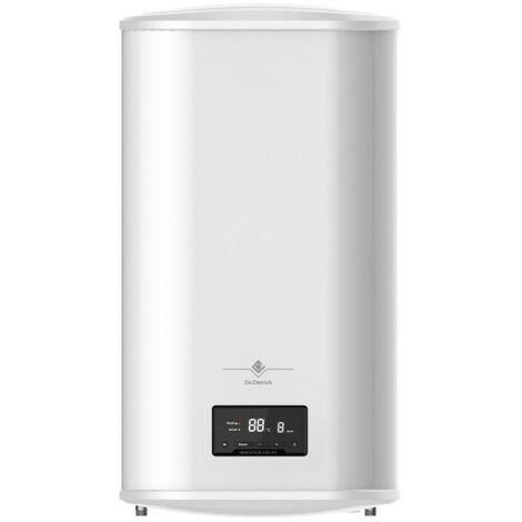 De Dietrich – Chauffe-eau électrique plat mural 50 L – Temps de chauffe 1h26 – Classe énergétique B – Montage vertical/horizontal – Raccord diélectrique inclus