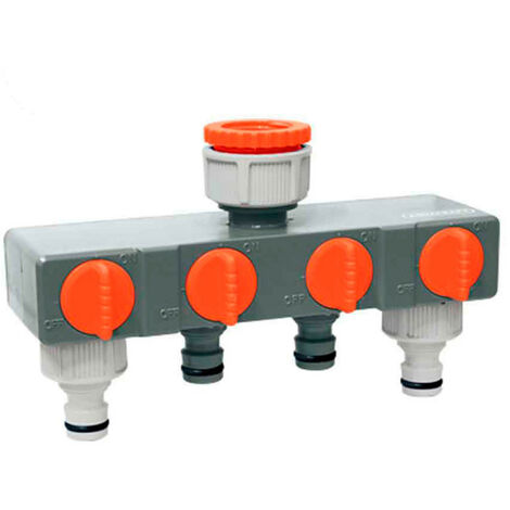 Adaptateur 4 Voies Jardin Distribution D'eau Multiple Et Rapide - Edm (1/3)