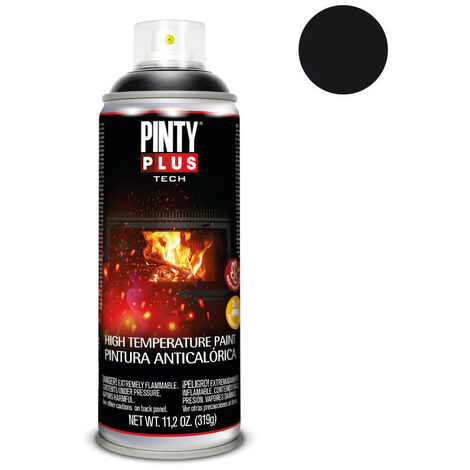 Peinture Aérosol Haute Température Noir Résistance Extrême à La Chaleur - Pinty Plus (1/3)