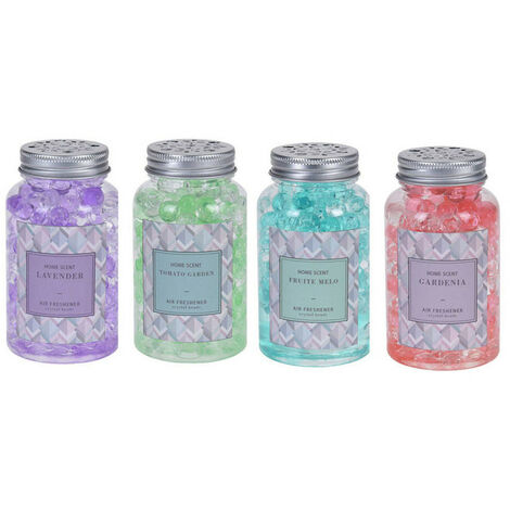 EDM – Lot de 4 désodorisants d'air en perles parfumées – Assortiment de couleurs – Ø60 x 105 mm – Pour intérieur frais et agréable