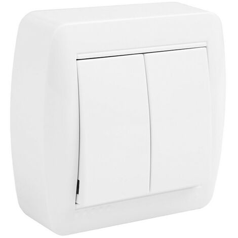 Commutateur Double 74x72x28mm S. Mural Solera Mur12u (1/3)