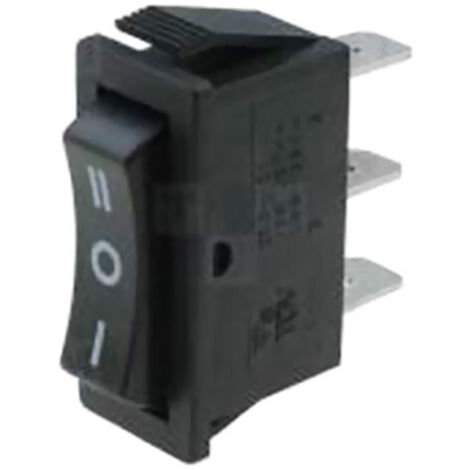 EDM – Interrupteur on-off-on 15A 250V noir – Dimensions 31,75x13,7mm – Indice de protection IP20 pour installations électriques - FIN 15 A