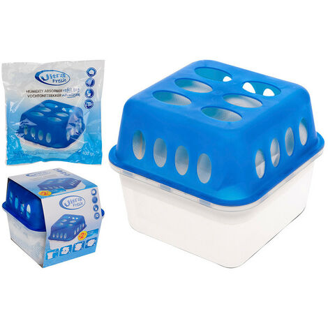 EDM – Déshumidificateur à granulés 350g pour espaces confinés – Absorption efficace de l'humidité – 2 recharges incluses – Protection contre moisissures