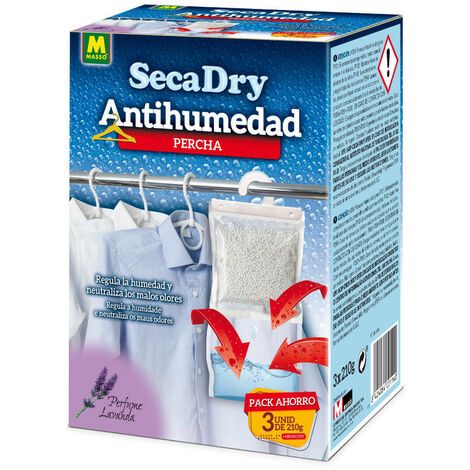 Secadry Pack 3 Cintres Anti-humidité 3x120g 231646 Massó (1/3)