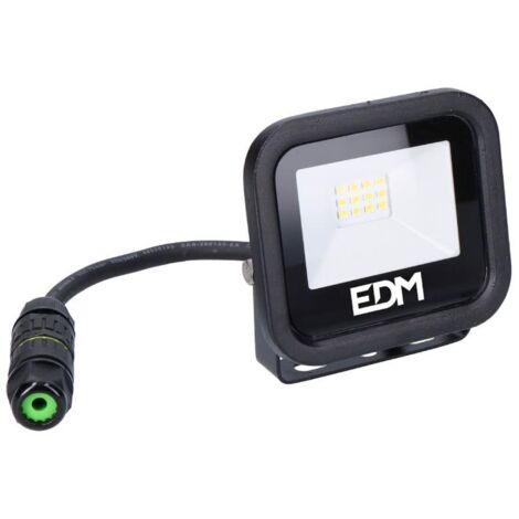 Projecteur Led 10w Edm Black éclairage Extérieur Puissant Et Froid - Edm (1/5)
