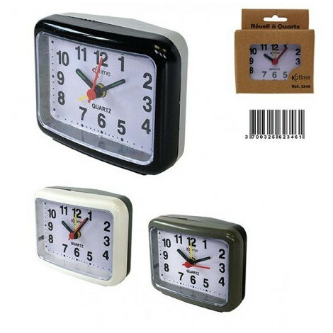 REVEIL MECANIQUE ROND BLISTER ASSORT. KATAMEX 2318