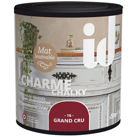Peinture mate poudrée pour meubles et boiseries – 500ml – Finition lisse, vieillie, patinée, bicolore – Lavable et facile d'application – Id Paris (1/3)