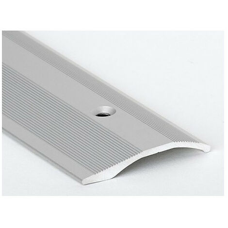 Barre de seuil aluminium 100 cm – Largeur 40 mm – Épaisseur 18 mm – Traitement anodisé 15 microns – Installation facile avec chevilles et vis – Romus