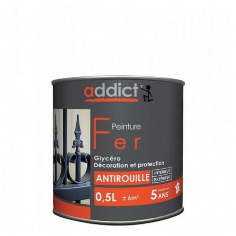 Peinture Fer 0.5 litre rouge vif - ADDICT