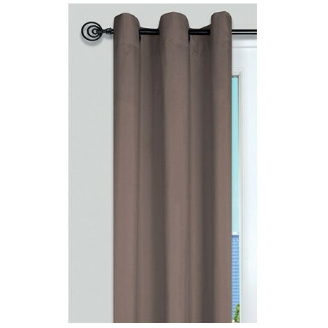 Homemaison – Rideau occultant thermique 135x240 cm – 100% polyester – Doublure argentée pour isolation été/hiver – 8 oeillets ronds canon de fusil