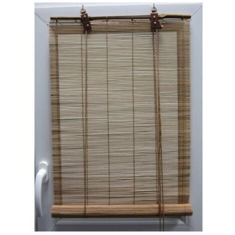 Store enrouleur Bambou naturel, l.60 x H.160 cm