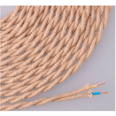 Cable De Corde De Jute Tissé Et Tressé 2x0,75mm 25m Euro/m (1/2)