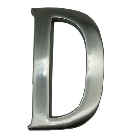 Lettre D Nickel Mat Fixation Invisible, Design Moderne - Edm
