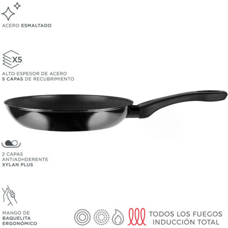 Poêle à frire Indutherm ø26cm acier noir aisi 430 fagor. (1/5)
