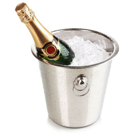 Seau à glace inox 21cm – Capacité 3L – Pour bouteilles – Finition mate – Pour maintenir vos boissons fraîches – Excellent (1/4)