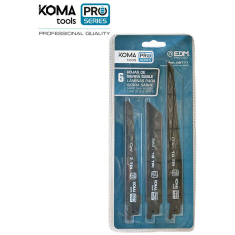 Kit 6 Lames De Rechange Pour 08776 Koma Tools Pro Series Battery (1/3)