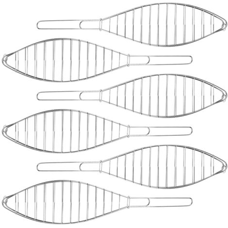 Grill à poisson inox 13x41cm BBQ (1/4)