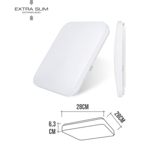 Applique Led Carrée Extra-plate Design Ultra-plat, éclairage Neutre Puissant - Edm (1/7)