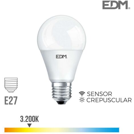 Ampoule Led Crépusculaire E27 10w Allumage Et Extinction Automatiques Selon La Luminosité. - Edm (1/3)