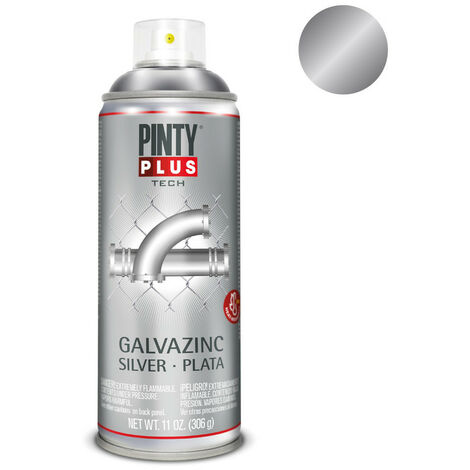 Peinture aérosol anticorrosion argenté 520 ml – Finition lisse et brillante – Séchage rapide 15 min – Pour surfaces métalliques – Pintyplus (1/5)