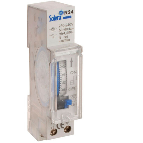 Interrupteur Horaire R24 Programmation Quotidienne Analogique Fiable - Solera (1/3)