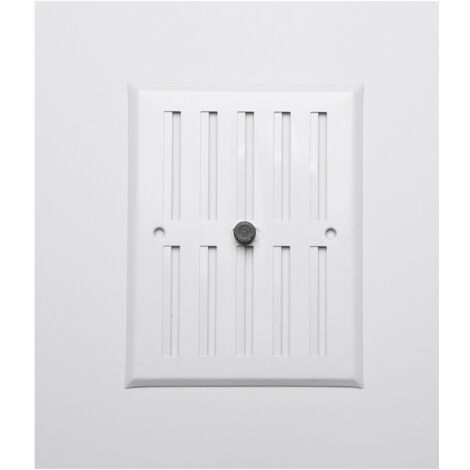 Grille d'aération aluminium laqué 130x170mm – Réglable pour ventilation intérieure/extérieure – Passage d'air 56cm² – Installation facile à visser – Fepre