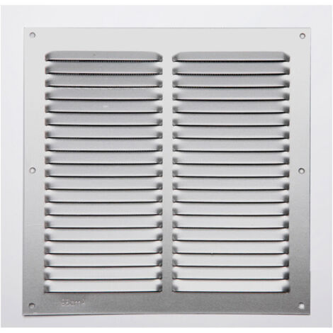 EDM – Grille aération VMC en aluminium 200x200mm – Finition chromée naturelle – Installation rapide pour cuisines et salles de bain