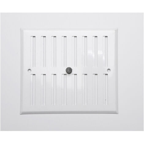 Grille d'aération aluminium laqué 19x17cm – Réglable pour ventilation efficace – Installation à visser – Usage intérieur et extérieur – Fepre