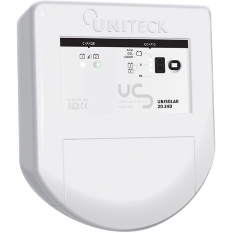 Régulateur De Charge Solaire Pwm - 12v/24v - 20a - Double Batterie - Unisolar 20.24 D - Uniteck (1/2)