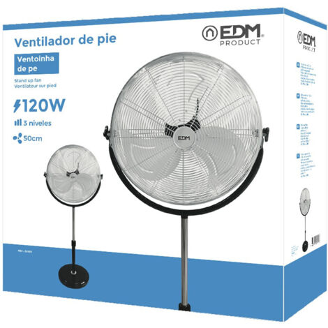 Ventilateur sur Pied | 50W | 40 cm de diamètre | Trois vitesses | pales