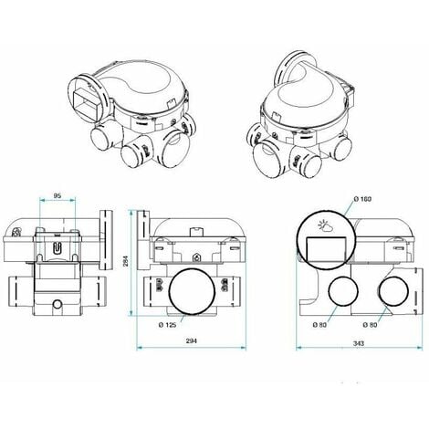 Kit complet 4 bouches gaines et vmc easyhome hygro premium mw