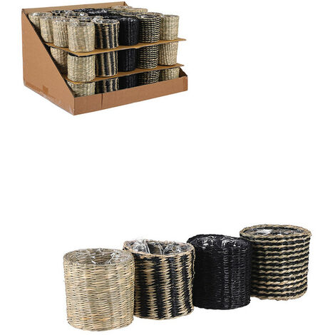 Panier Modèle Alexis  Noir-beige ø10cm X 9cm H. (1/3)