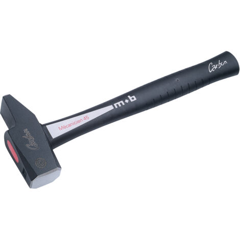 Marteau à main 4,5 cm – Manche composite Carbon quadri-matière – Tête en acier C45E à forte teneur en carbone – Forgé et trempé pour usage intensif