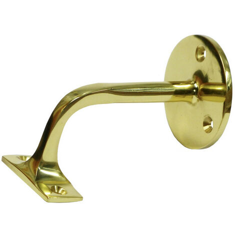 EDM – Support de garde-corps en laiton poli 3 vis – Conception robuste pour balcons et terrasses – Installation facile et durable