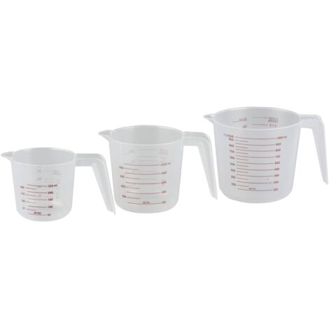 Jeu De 3 Carafes Graduées De 250ml/500ml/1l (1/4)