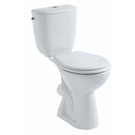 Pack WC au sol à fond creux Geberit BASTIA surélevé avec abattant standard - Geberit