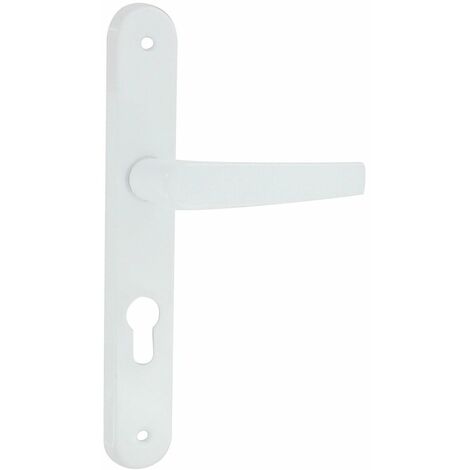 Poignée De Porte Aluminium époxy Blanc Avoriaz Clé I - Cylindre - Dt2000