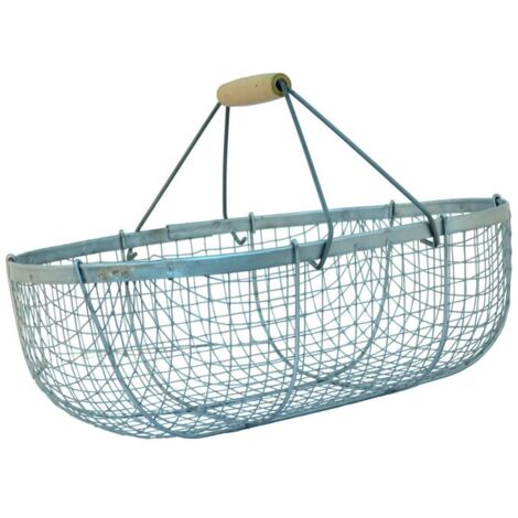 Panier galvanisé de ramassage 30 L – Capacité 30 litres – Dimensions 55 x 35 x 33 cm – Résistant à la corrosion (1/5)